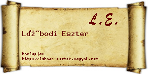 Lábodi Eszter névjegykártya