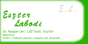 eszter labodi business card